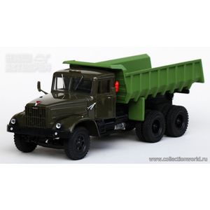 модель грузовика КРАЗ-256Б1 самосвал хаки/зеленый в масштабе 1 43