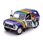 масштабная модель ВАЗ-2121 НИВА 1984 Paris-Dakar Jabouille/Sardou #182 1 18