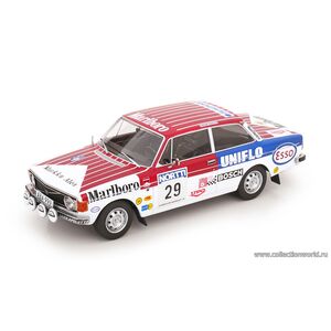 масштабная модель Volvo 142 #29 Alen/Toivonen Ралли Тысяча озёр 1973 1 18
