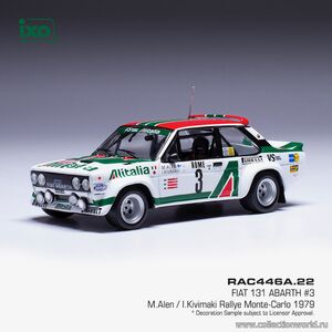 масштабная модель FIAT 131 Abarth #3 3 место Rally Monte Carlo 1979 1 43